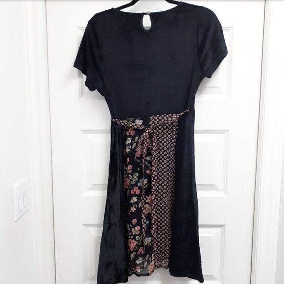 ORIGINAL René Derhy Black Patchwork Textile Dress - Picture 5 of 5